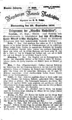 Augsburger neueste Nachrichten Donnerstag 29. September 1870