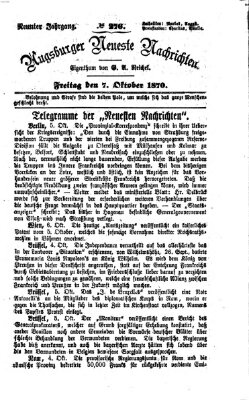 Augsburger neueste Nachrichten Freitag 7. Oktober 1870