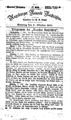 Augsburger neueste Nachrichten Sonntag 9. Oktober 1870