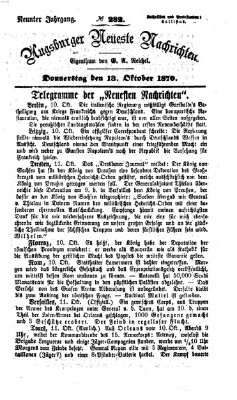 Augsburger neueste Nachrichten Donnerstag 13. Oktober 1870