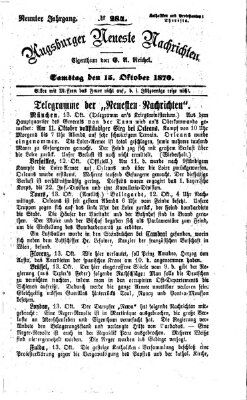 Augsburger neueste Nachrichten Samstag 15. Oktober 1870