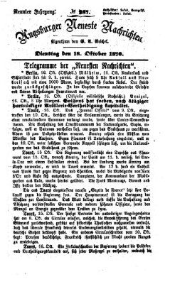 Augsburger neueste Nachrichten Dienstag 18. Oktober 1870