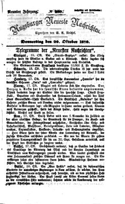 Augsburger neueste Nachrichten Donnerstag 20. Oktober 1870