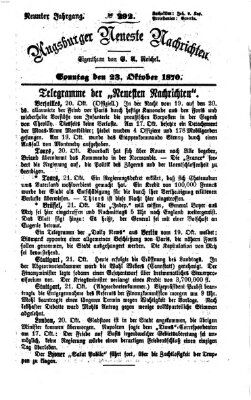 Augsburger neueste Nachrichten Sonntag 23. Oktober 1870