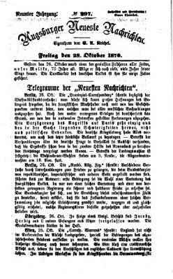 Augsburger neueste Nachrichten Freitag 28. Oktober 1870