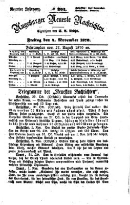 Augsburger neueste Nachrichten Freitag 4. November 1870