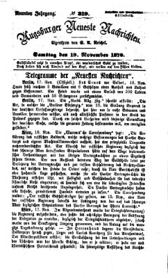 Augsburger neueste Nachrichten Samstag 19. November 1870