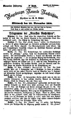 Augsburger neueste Nachrichten Mittwoch 23. November 1870
