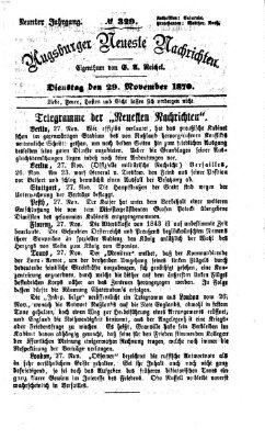 Augsburger neueste Nachrichten Dienstag 29. November 1870