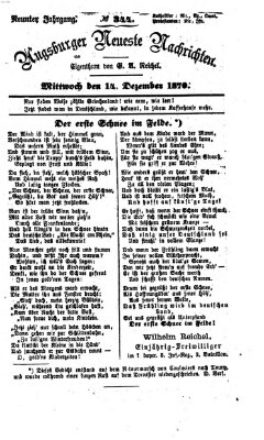 Augsburger neueste Nachrichten Mittwoch 14. Dezember 1870