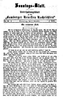 Bamberger neueste Nachrichten Sonntag 3. November 1867