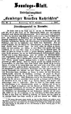 Bamberger neueste Nachrichten Sonntag 17. November 1867