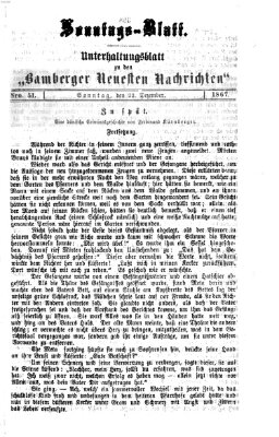 Bamberger neueste Nachrichten Sonntag 22. Dezember 1867