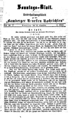 Bamberger neueste Nachrichten Sonntag 29. Dezember 1867