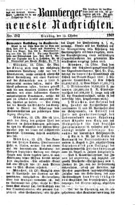 Bamberger neueste Nachrichten Dienstag 15. Oktober 1867