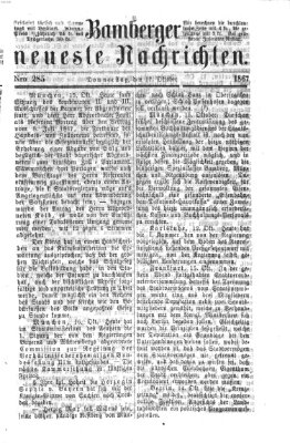 Bamberger neueste Nachrichten Donnerstag 17. Oktober 1867