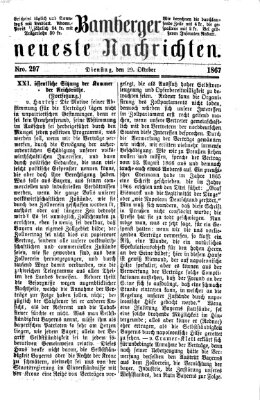 Bamberger neueste Nachrichten Dienstag 29. Oktober 1867