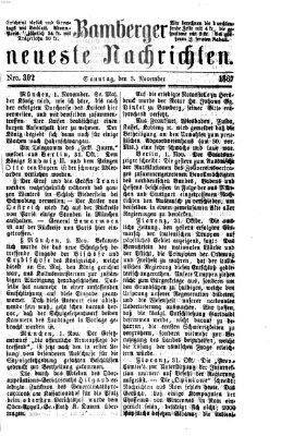 Bamberger neueste Nachrichten Sonntag 3. November 1867