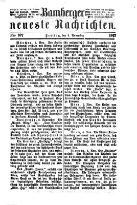 Bamberger neueste Nachrichten Freitag 8. November 1867