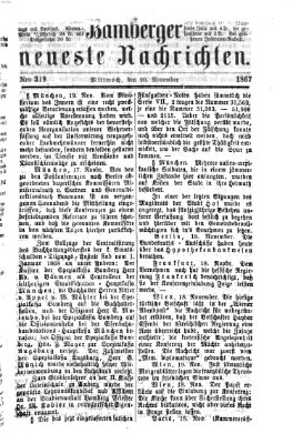 Bamberger neueste Nachrichten Mittwoch 20. November 1867