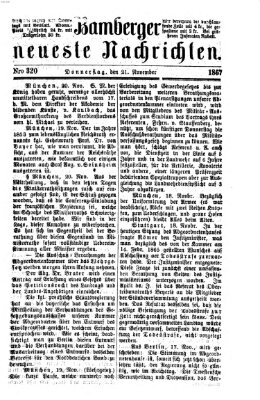 Bamberger neueste Nachrichten Donnerstag 21. November 1867