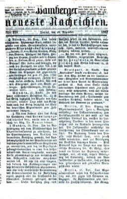 Bamberger neueste Nachrichten Freitag 29. November 1867