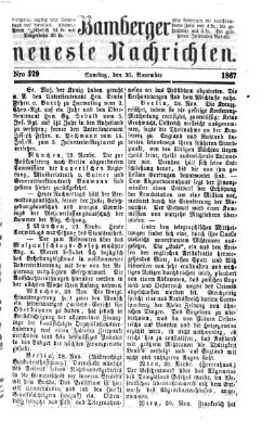 Bamberger neueste Nachrichten Samstag 30. November 1867