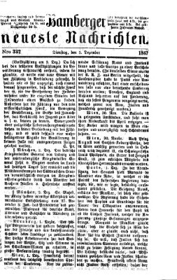 Bamberger neueste Nachrichten Dienstag 3. Dezember 1867