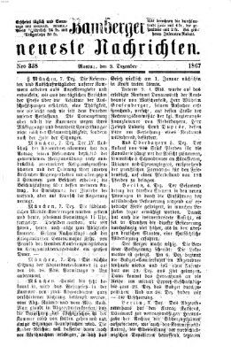 Bamberger neueste Nachrichten Montag 9. Dezember 1867