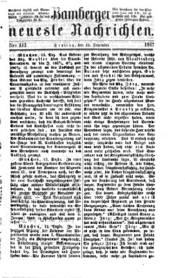 Bamberger neueste Nachrichten Freitag 13. Dezember 1867