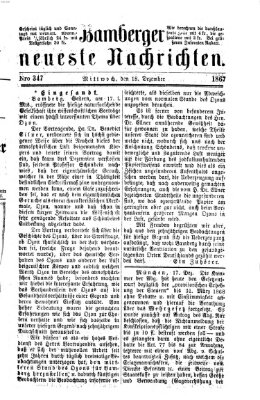 Bamberger neueste Nachrichten Mittwoch 18. Dezember 1867