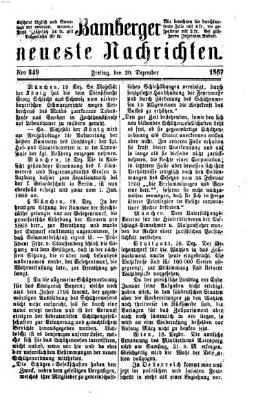 Bamberger neueste Nachrichten Freitag 20. Dezember 1867