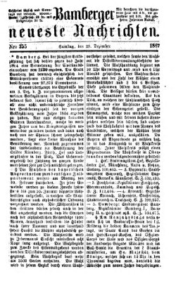 Bamberger neueste Nachrichten Samstag 28. Dezember 1867