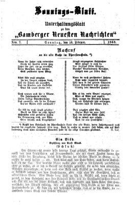 Bamberger neueste Nachrichten Sonntag 16. Februar 1868