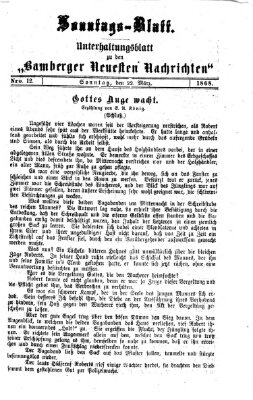 Bamberger neueste Nachrichten Sonntag 22. März 1868