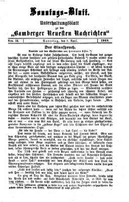 Bamberger neueste Nachrichten Sonntag 5. April 1868