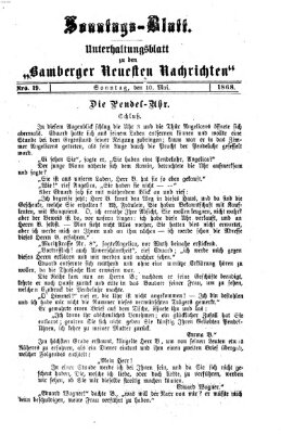 Bamberger neueste Nachrichten Sonntag 10. Mai 1868