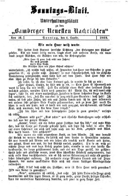 Bamberger neueste Nachrichten Sonntag 6. September 1868