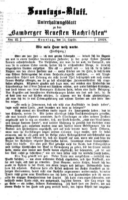 Bamberger neueste Nachrichten Sonntag 13. September 1868