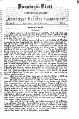 Bamberger neueste Nachrichten Sonntag 6. Dezember 1868