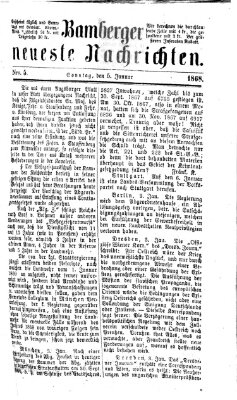 Bamberger neueste Nachrichten Sonntag 5. Januar 1868