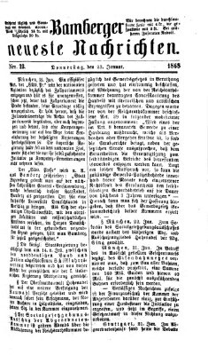 Bamberger neueste Nachrichten Donnerstag 23. Januar 1868