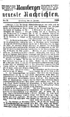 Bamberger neueste Nachrichten Freitag 24. Januar 1868