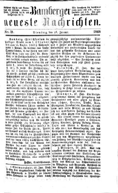 Bamberger neueste Nachrichten Dienstag 28. Januar 1868