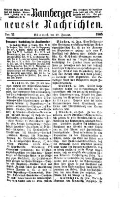 Bamberger neueste Nachrichten Mittwoch 29. Januar 1868