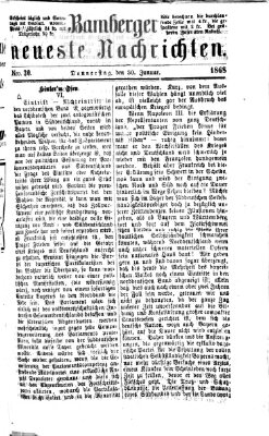 Bamberger neueste Nachrichten Donnerstag 30. Januar 1868