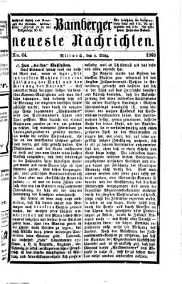 Bamberger neueste Nachrichten Mittwoch 4. März 1868