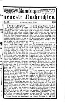 Bamberger neueste Nachrichten Montag 9. März 1868