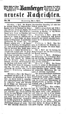 Bamberger neueste Nachrichten Sonntag 5. April 1868