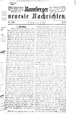 Bamberger neueste Nachrichten Montag 4. Mai 1868